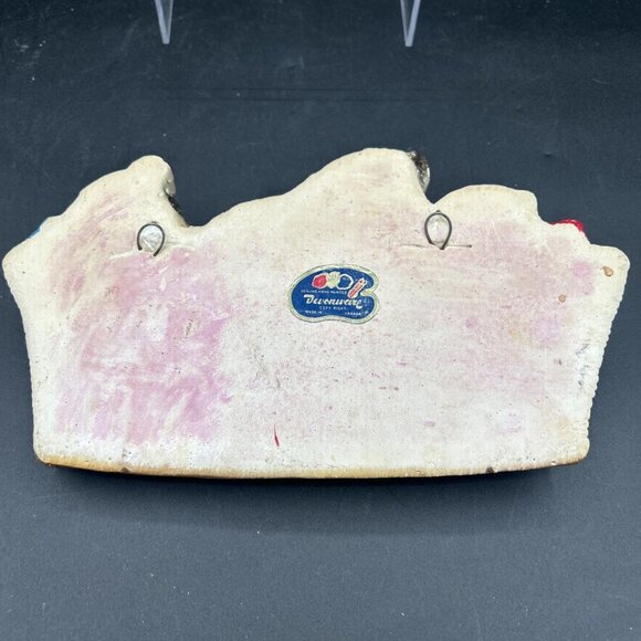 Wall Decor Dogs In A Basket with Cricket Chalkware Vintage Circa 1974 Kitsch - Picture 6 of 8